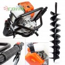 One Man 52cc Gas Power Earth Post Hole Auger Machine 8" 1M Hard Soil Bit EPA OK