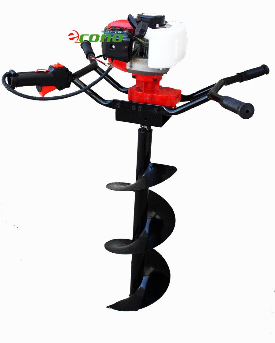 Two Man 71cc Gas Post Earth Planting Ice Hole Digger Driller W/12" 10" 4" Bits