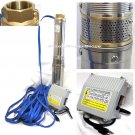 Stainless Submersible Deep Bore Well Water Pump 1.5HP 110V 17.5GPM w/100FT Wire