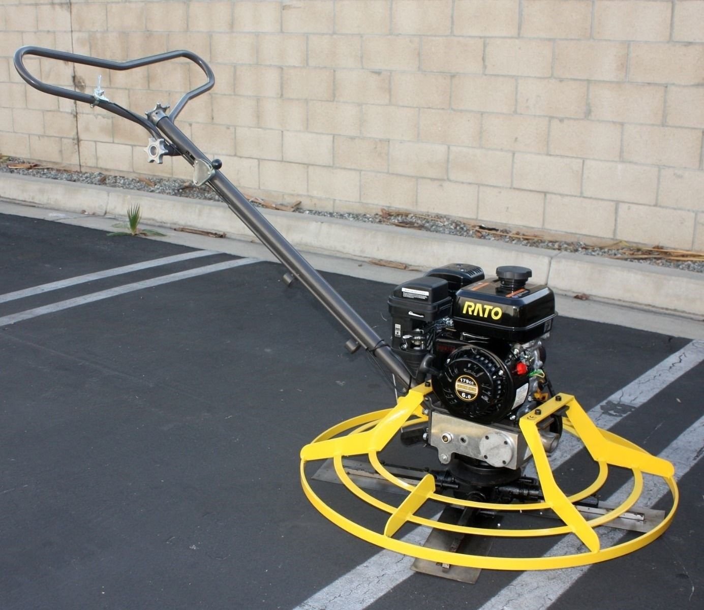 Walk-behind Cement Power Trowel Concrete Machine w/6.5HP 196CC Gas Engine 37"Dia