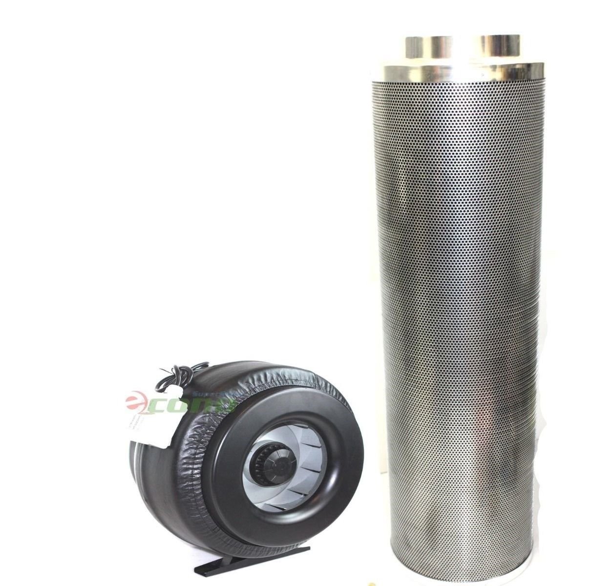 8" x 42" Carbon Air Filter Pro Combo 8 Inch Inline Fan Inline Exhaust Hydroponic