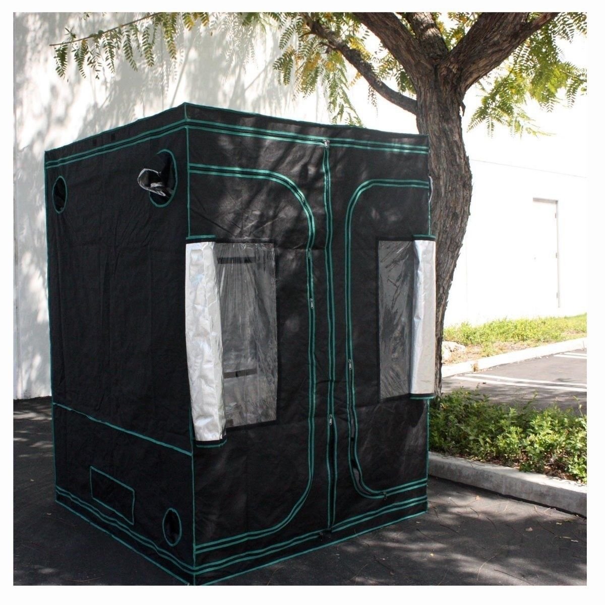 REFLECTIVE 5' x 5' x 7' HYDROPONIC INDOOR GROW ROOM TENT GREENHOUSE 100% Mylar