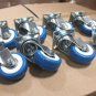 Lot 100pc 2" Caster Wheels Swivel Plate Blue Polyurethane Wheel PU Steel Bearing