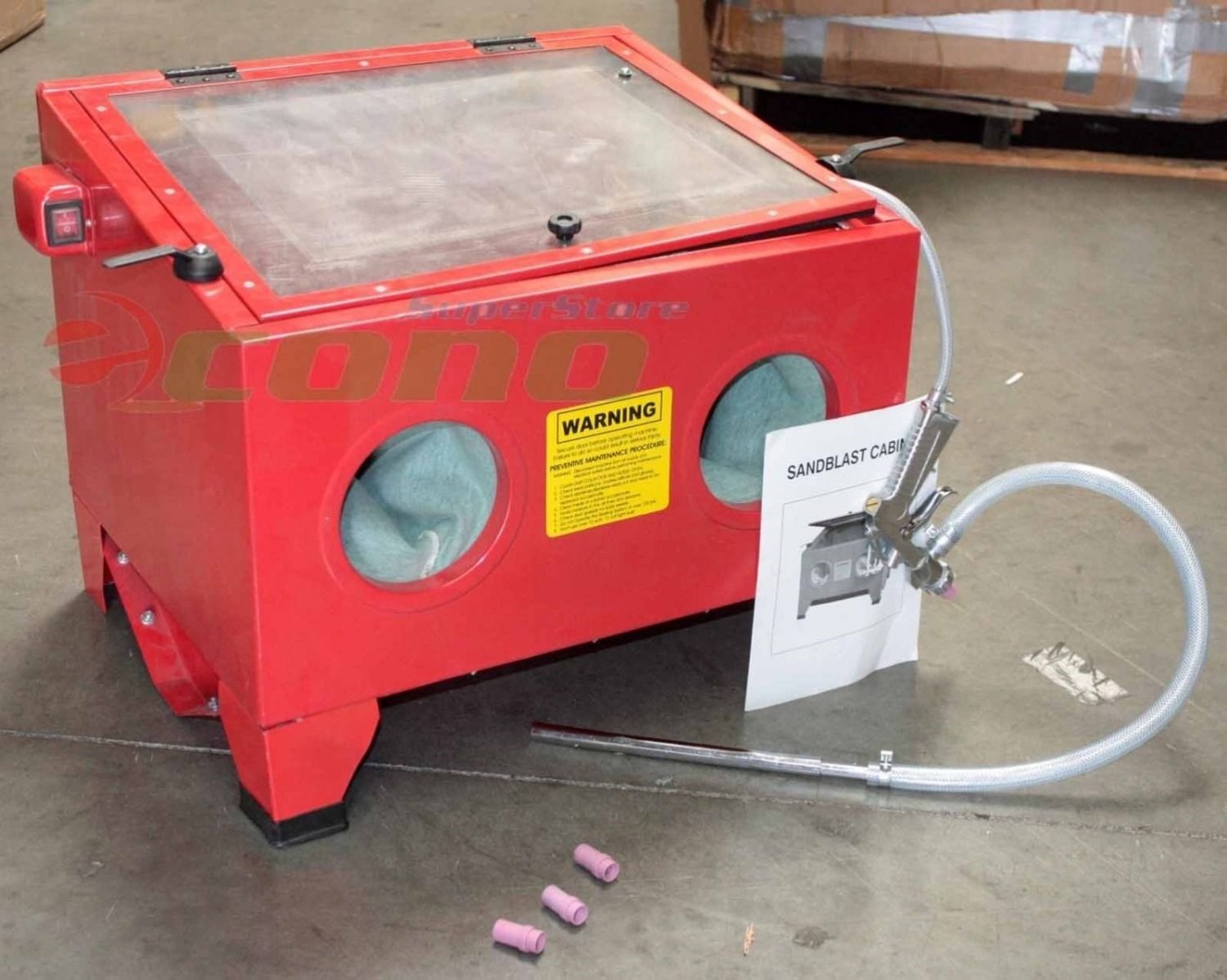 Benchtop Abrasive Sand Blaster Blast Cabinet Glass Bead Media 90L