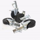 4pc 5" Hard Rubber Locking Scaffolding Swivel Caster Wheels with 1" Square Shank