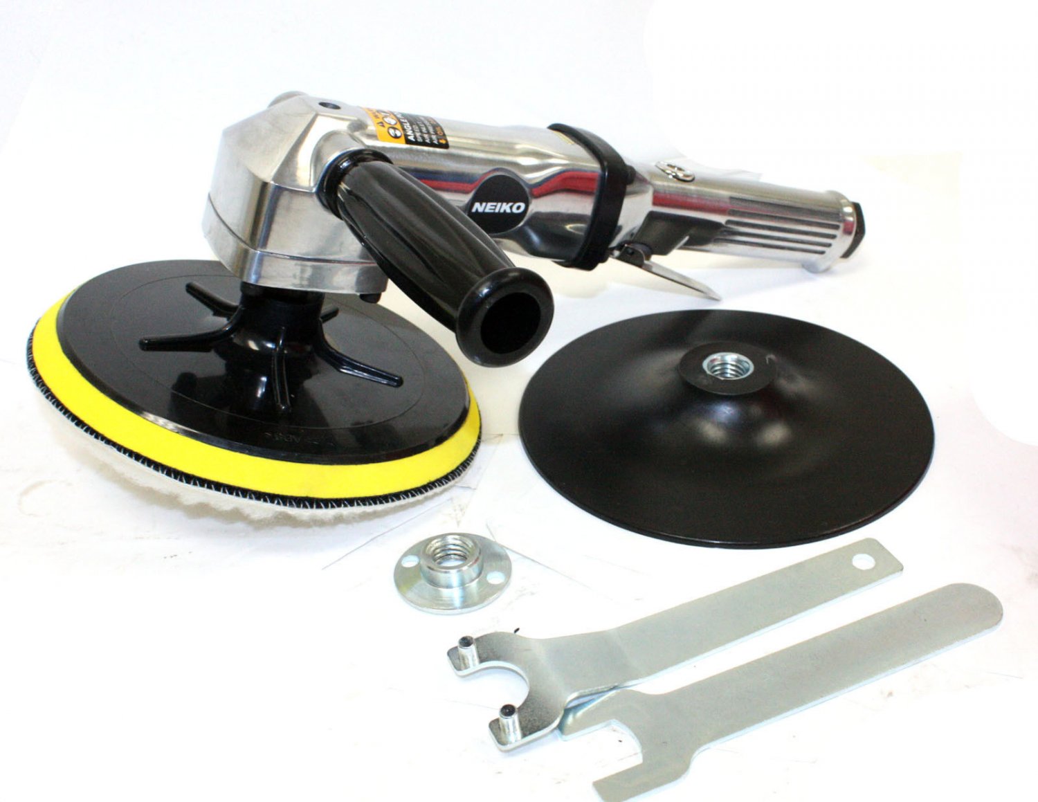7" Stainless Pneumatic Air Angle Polisher Buffer Variable Speed 1,500-2,600 RPM