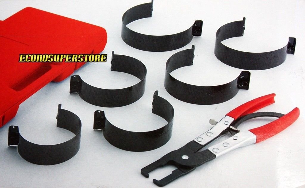 PISTON RING COMPRESSOR SET & PLIER 15-K210 2-7/8" to 4-3/8"  6 BANDS MECHANIC