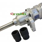 1900 Ft-lbs 1" Air Impact Wrench Gun Long Shank Commercial Truck  w /2 Sockets