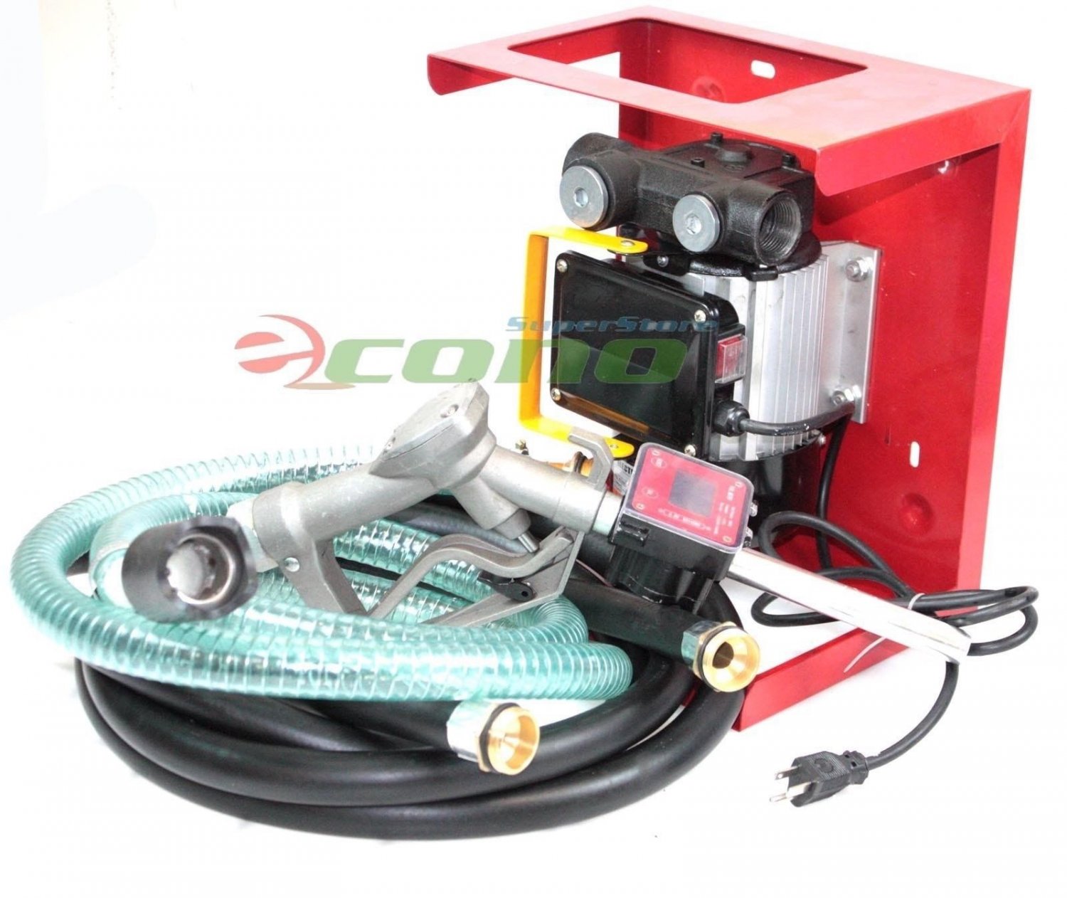 16GPM 110V Transfer Fuel Diesel Petrol Pump YB-60 w/Digital Nozzle Dispenser Gun
