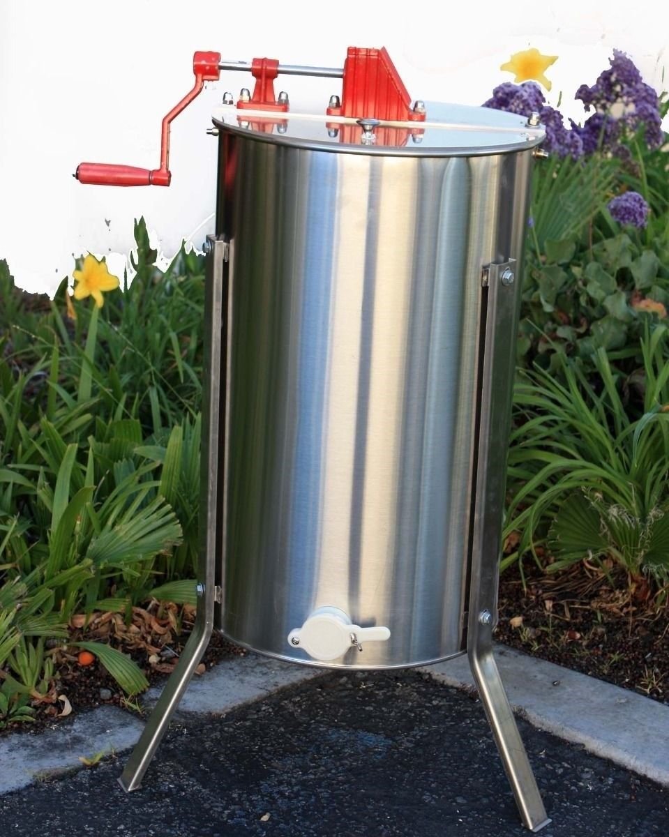 2 FRAME HONEY EXTRACTOR  BEEKEEPING TANK 201 STAINLESS STEEL W/LEGS & HONEY GATE