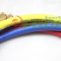 60" R410A High-Pressure Refrigerant Charging Color Hoses 800psi 1/4" 3/8" Flare