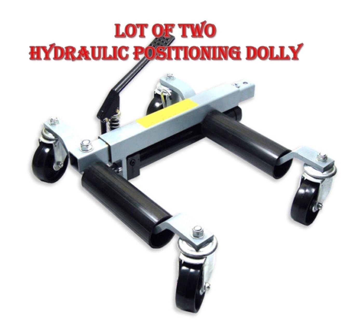 Lot Two Low Profile Hydraulic Vehicle Positioning Jack 9" Wide Tire Auto Boat