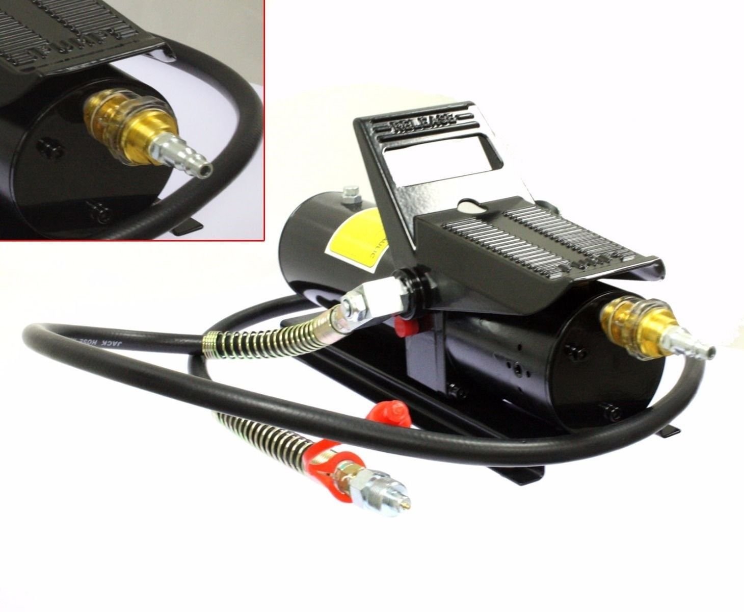 10 TON 10,000 PSI Porta Power AIR  HYDRAULIC FOOT PUMP CONTROL LIFT  W/ 6ft HOSE