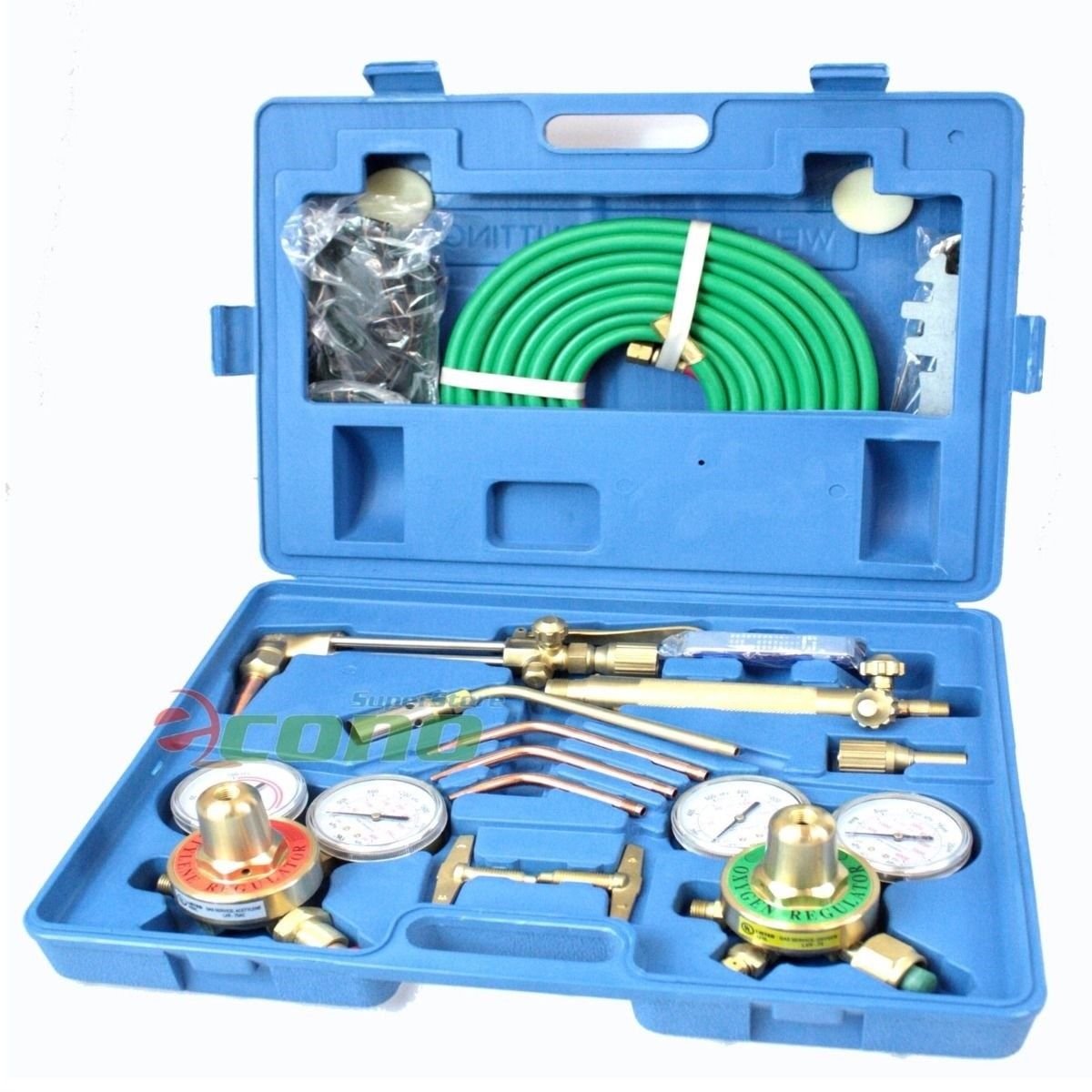 UL Oxygen Acetylene Regulator Gauges  Victor Type Welding Cutting Torch Kit Hose