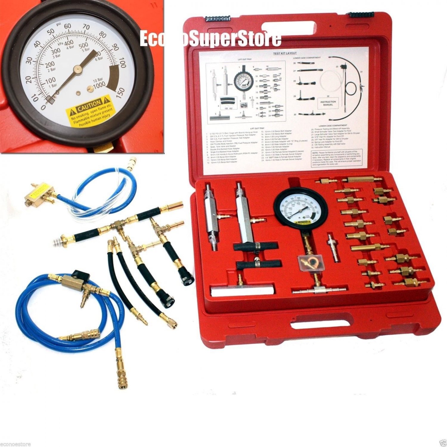 Master Fuel Injection Pump Pressure Test Kit CISE CIS Metric SAE CP121889