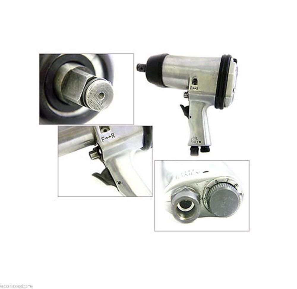 3/4" Dr Industrial Forward Reversible Air Impact Wrench Gun MaxTorque 500ft/lbs