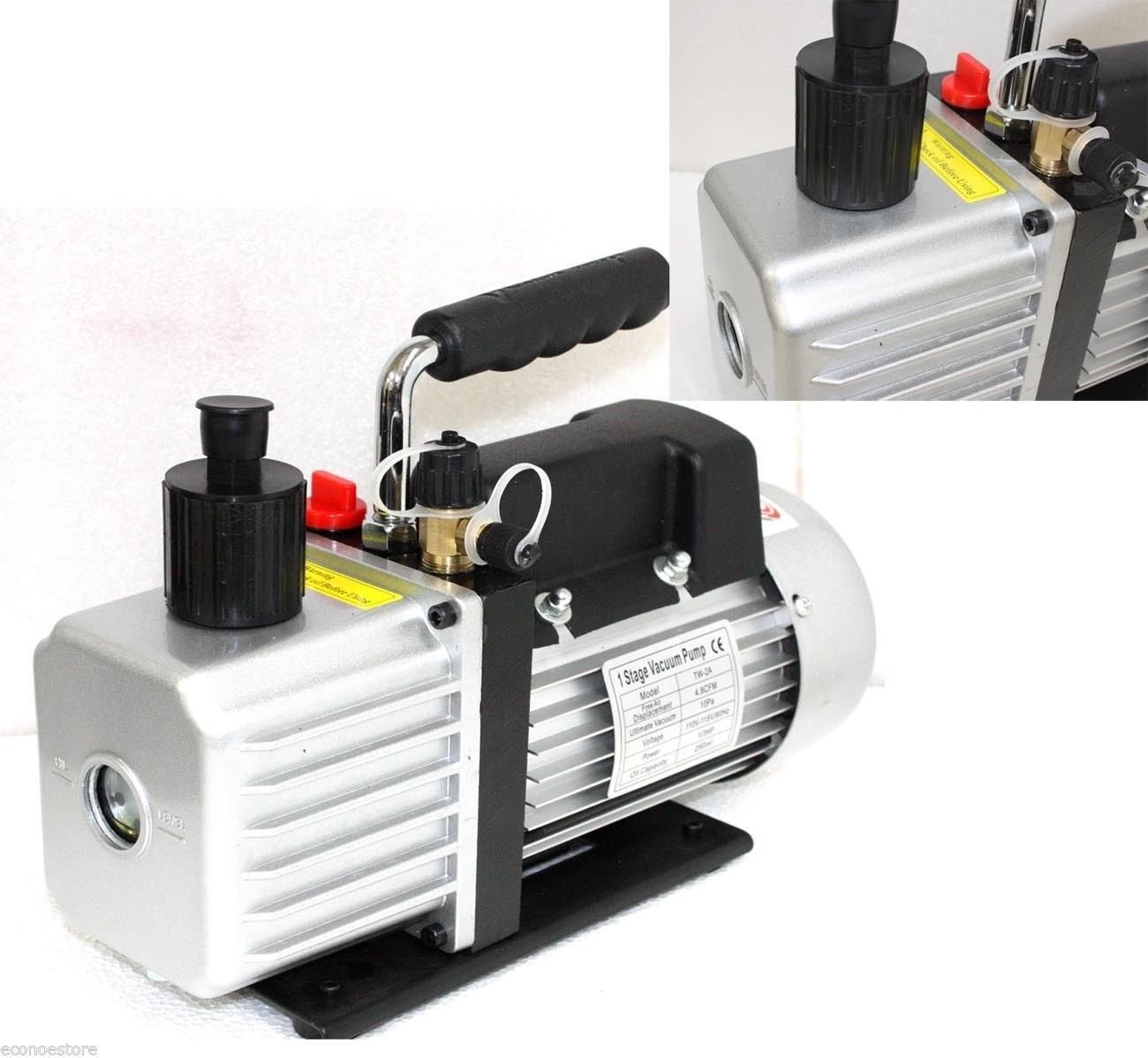 3.5CFM Rotary Vane Vacuum Pump 1/4HP Refrigerant HVAC R134a R410a R22