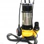 1HP Sewage Pump 4400GPH 110V Stainless Steel Submersible Water Pump Sump 30FT