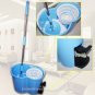 Two Way Easy Spin Magic Mop w/2 Microfiber Head Spinning Fast Cleaning & Bucket