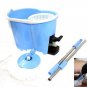 Two Way Easy Spin Magic Mop w/2 Microfiber Head Spinning Fast Cleaning & Bucket