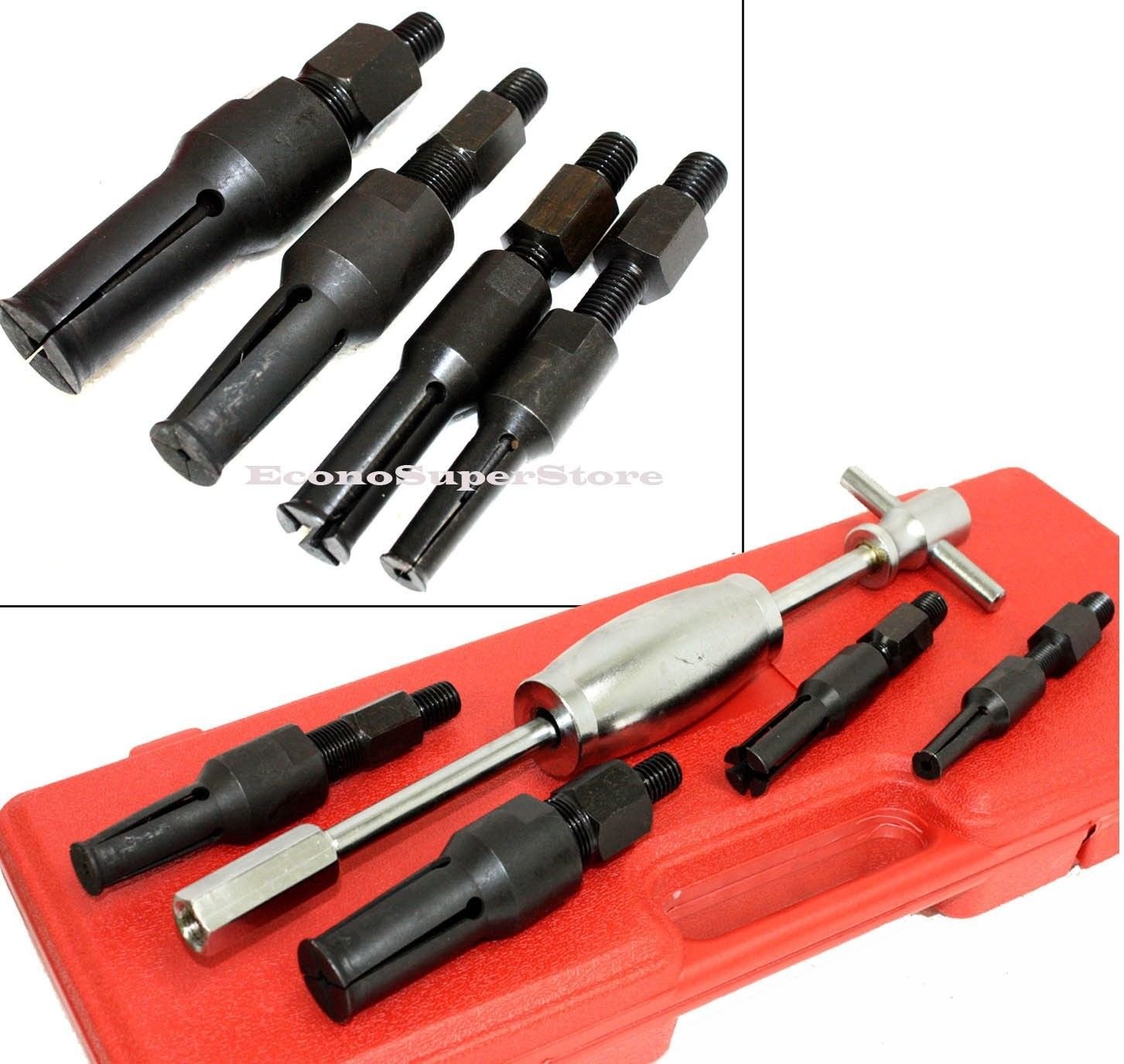 5PC BLIND HOLE BEARING GEAR PULLER REMOVAL KIT 4 COLLECT & 1 SLIDE HAMMER OEM