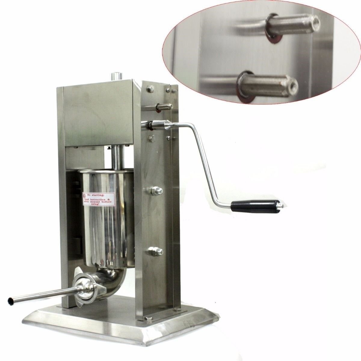 NEW 2 Speed Commercial 5L Restaurant Vertical Stainless Steel Sausage Stuffer