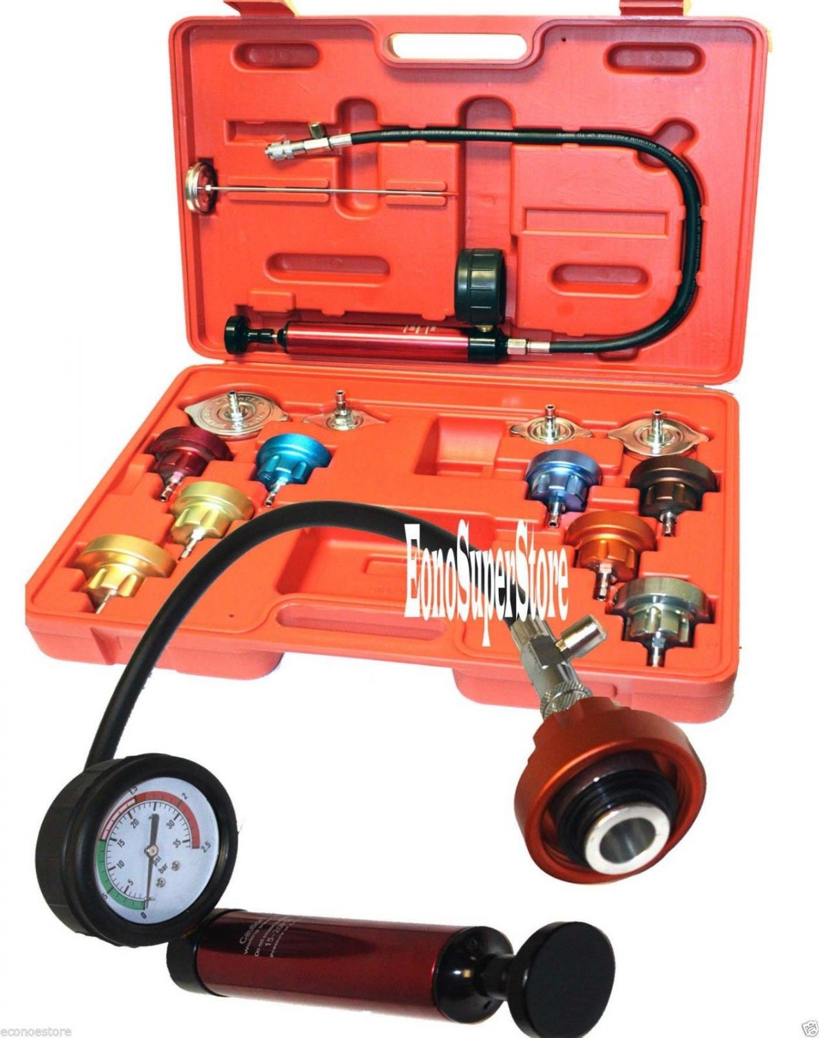 14PC RADIATOR PRESSURE COOLING GASKET WATER TANK LEAK DETECTOR 4 BMW AUDI BENZ G