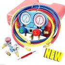 NEW R134A A/C DIAGNOSTIC TESTING CHARGING MANIFOLD GAUGE HVAC METER KIT