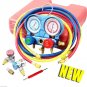 NEW R134A A/C DIAGNOSTIC TESTING CHARGING MANIFOLD GAUGE HVAC METER KIT