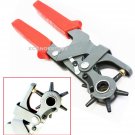 Heavy Duty 6 Sized 9-1/2" Leather Hole Punch Hand Pliers Belt Holes Punches