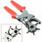 Heavy Duty 6 Sized 9-1/2" Leather Hole Punch Hand Pliers Belt Holes Punches