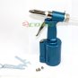 AIR HYDRAULIC RIVETER RIVET GUN + 4 NOSEPIECES 3/32 ~3/16" 1870lbs TRACTION POW