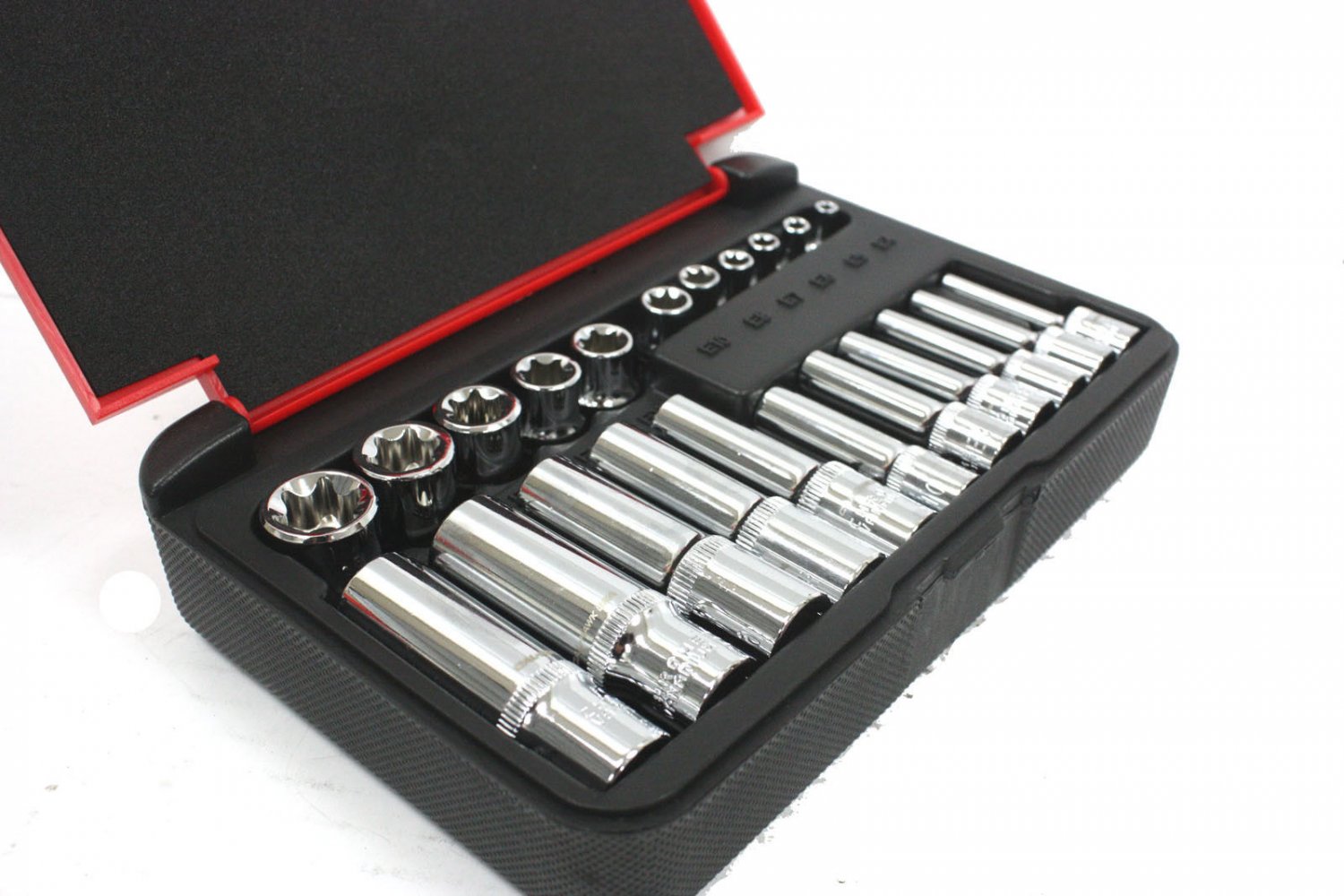 22 PC 1/4" & 3/8" DR. FEMALE TORX STAR  SOCKET SET E4-E10 E11-E18 SOCKETS PRO
