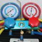 R134A A/C DIAGNOSTIC TESTING CHARGING MANIFOLD GAUGEW/SHUT HVAC METER W/ACME