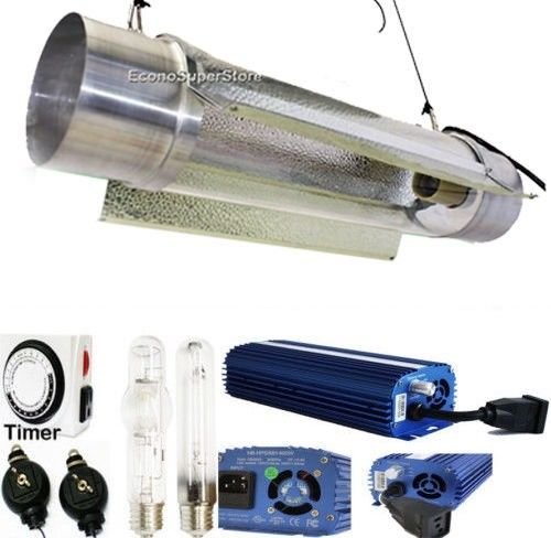 Dimmable 600W Digital Ballast + HPS + MH Bulbs + Reflector Grow Light System Kit