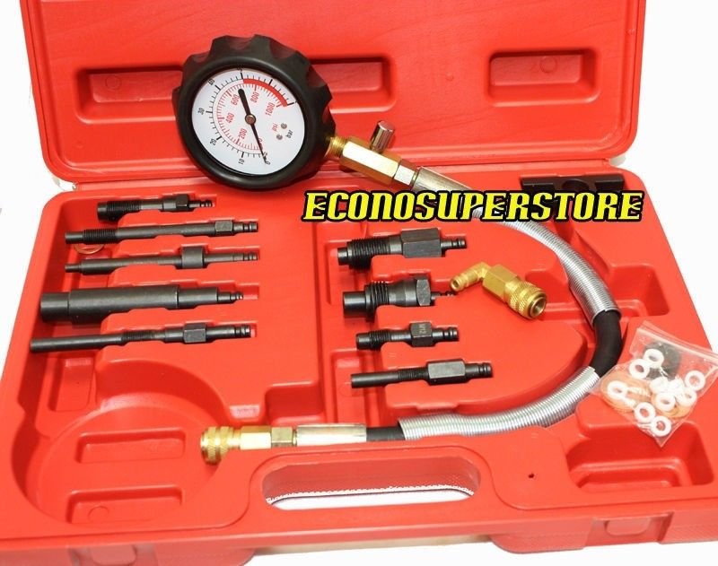12PC DIRECT & INDIRECT DIESEL ENGINE COMPRESSION INJECTION GAUGE METER TESTER