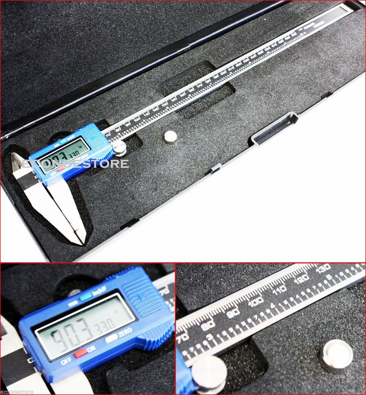 12" LCD Screen Digital Vernier Caliper Micrometer Frac/MM/SAE Manufacturing