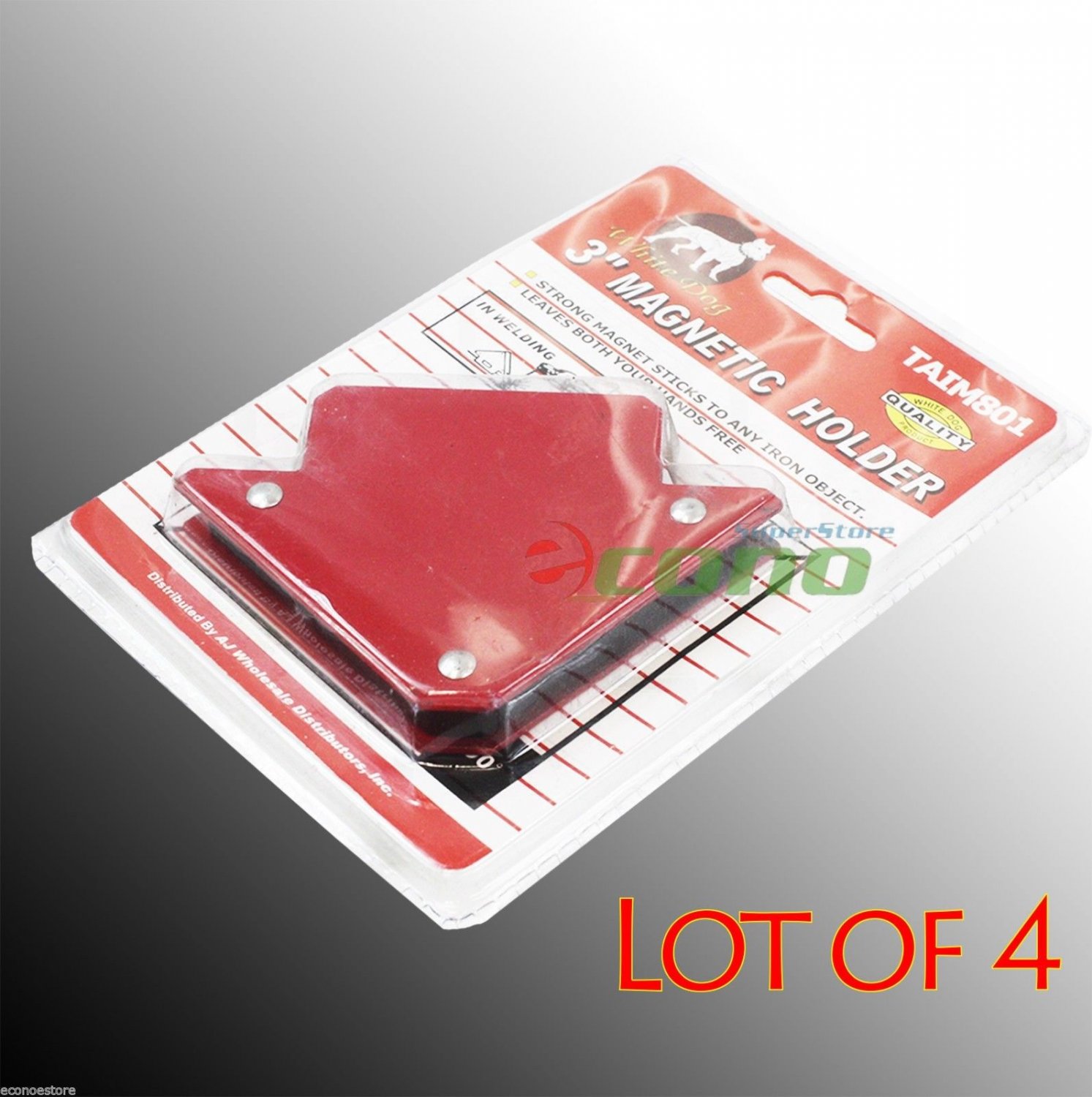 Lot 4 3" MAGNETIC ARROW WELDING HOLDER FOR WELDING SOLDERING PIPE INSTALLATION