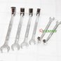 New 6 Pc SAE Flex Socket And Open Wrench Set Standard Automotive 3/4"-3/8"