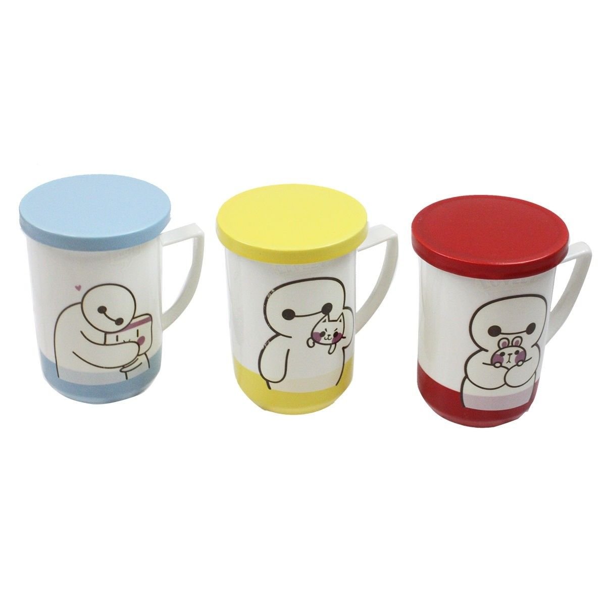Big Hero Breakfast Ceramic Letter Milk Coffee Tea Cups Mug w/ Cap Back to School