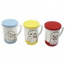 Big Hero Breakfast Ceramic Letter Milk Coffee Tea Cups Mug w/ Cap Back to School