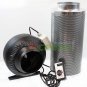 6" Carbon Filter Inline Fan Air Blower Speed Controller Hydroponic Odor Scrubber
