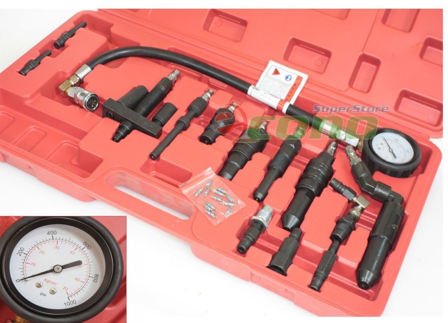 Diesel Compression Tester 4 Auto Cars Truck Tractor Engine Diagnosis Testing