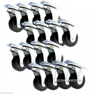 Lot Of 16 Overall Height 2-1/2", 2"7/8' Rubber Casters Gray 2" x 7/8" Wheel