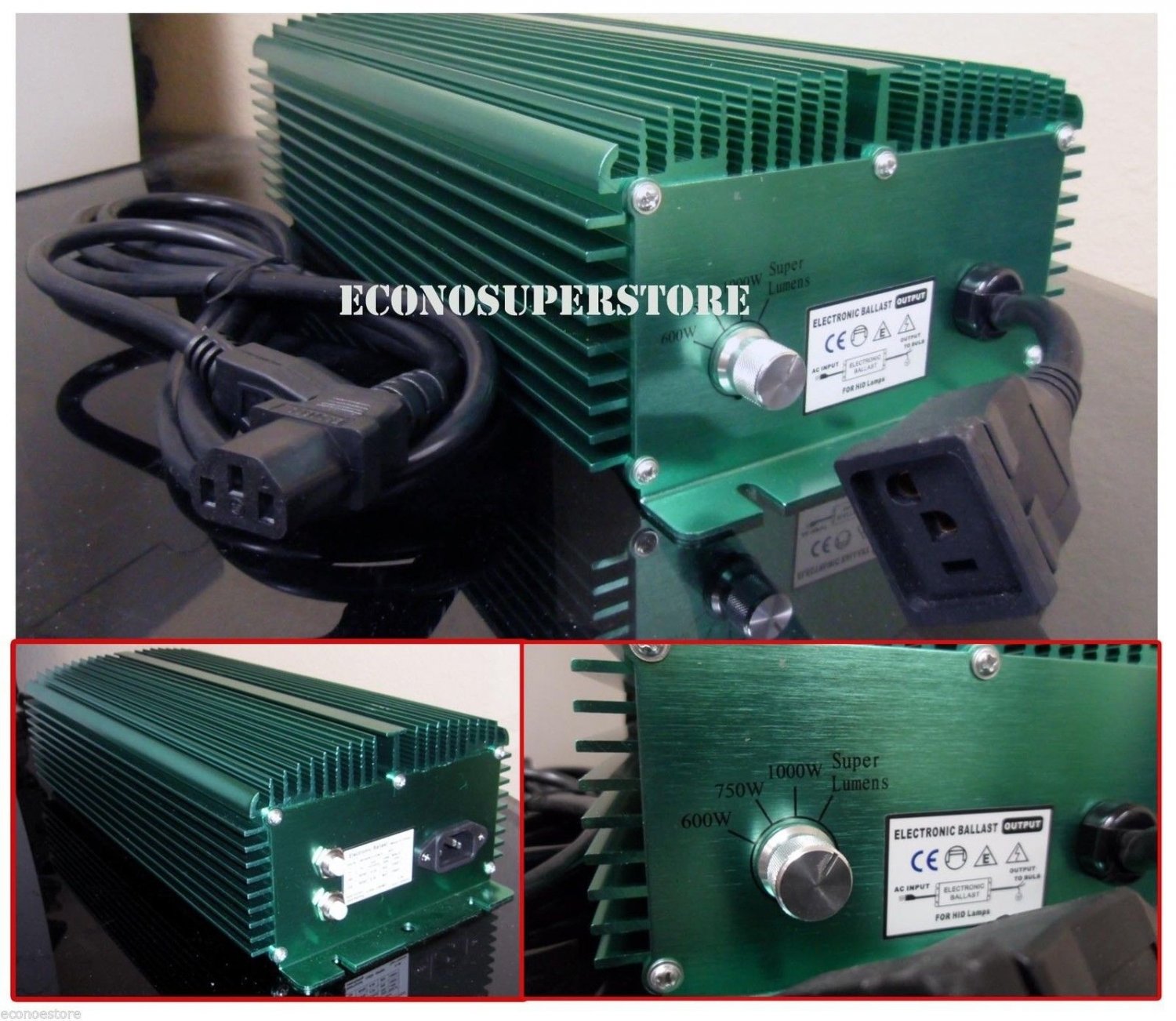 1000W 1150W  Super Lumen Switchable MH HPS Digital Ballast 1000 Watt 120v/240v