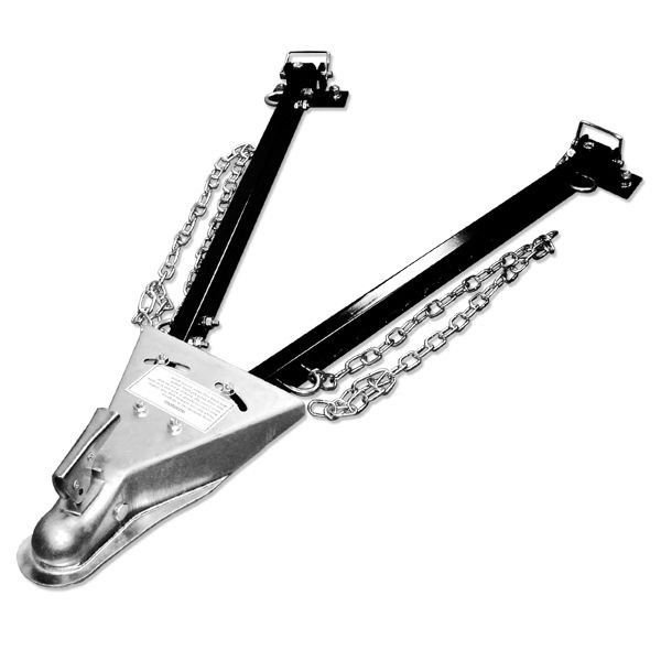 5000 LBS Auto Truck Hauling  Adjustable Bumper Mount Tow Bar With Chain Towbar