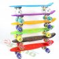 Vintage Cruiser Style Skate Boards Deck Street Skateboard w/Light Up Wheel