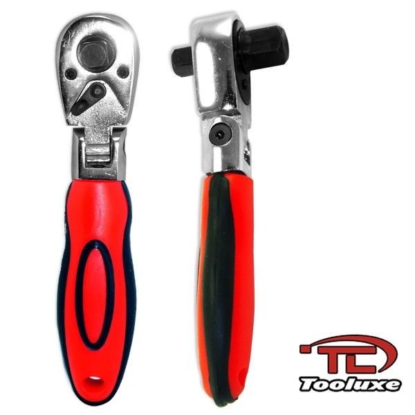 Reversible 3/8" 1/2" Dual Head Flexible Stubby Rachet Hand Tools