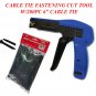 Fasten Auto Tensioning Tie & Cut off Gun for Nylon Cable Tension W/200pc Zip Tie