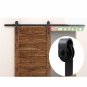 12 Ft Double Antique Modern Style Black Barn Wood Steel Sliding Door Hardware
